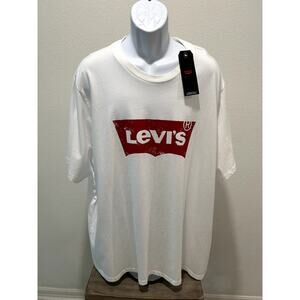 Levis Mens Graphic Standard T-shirt Top White 4XL Short Sleeve Original Style